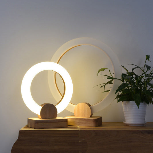 Wooden Art Circular Chandelier Nordic Art Lamps