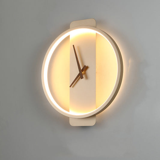 Nordic Clock Wall Lamp