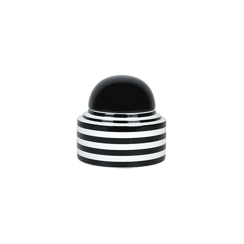 Black and White Striped Vase